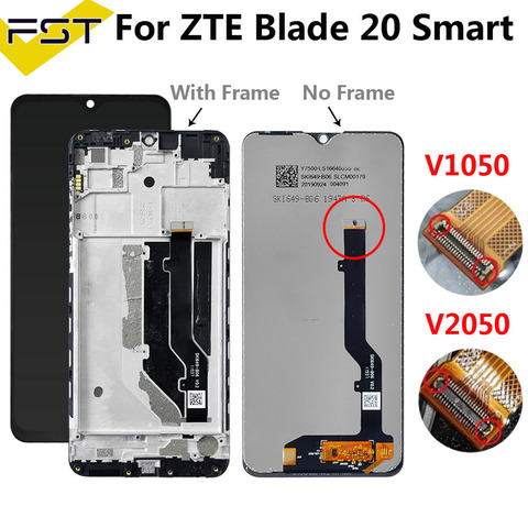 Pantalla LCD de 6,49 pulgadas para ZTE Blade 20 Smart V1050 V2050 y conjunto de Sensor de Digitalizador de pantalla táctil + marco para Blade20 Smart ► Foto 1/5