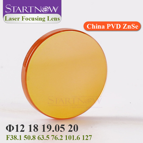 China PVD ZnSe Dia.12 18 19,05 20mm FL38.1 50,8, 63,5, 76,2, 101,6mm CO2 láser de enfoque de la lente para Co2 máquina de grabado de corte por láser ► Foto 1/6