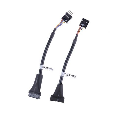 Convertidor de Cable adaptador de 9 pines para ordenador y PC, conector USB 3,0 de 20 pines a Usb 2,0 ► Foto 1/6