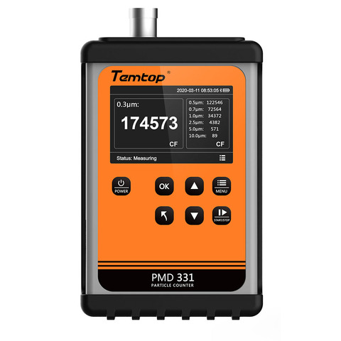 Temtop PMD331 de contador de partículas de polvo Monitor de calidad del aire polvo Medidor láser de Sensor para 0.3μm 0.5μm 0.7μm ► Foto 1/1