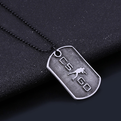 CSGO-Juego de grabado de letras CSGO, contador de collares de etiqueta, ataque Elite Global, colgante de campamento T/CT, joyería para hombre ► Foto 1/6