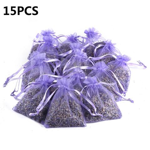 Bolsa para lavanda seca, bolsitas perfumadas para armarios, cajones duraderos multiusos rellenos de flores de lavanda secas naturales ► Foto 1/6