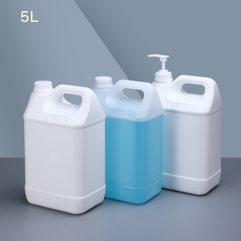 5 litros espesar HDPE jerry can barrel plástico galones contenedores para alcohol, epoxi comida de resina Grado 1 Uds ► Foto 1/5