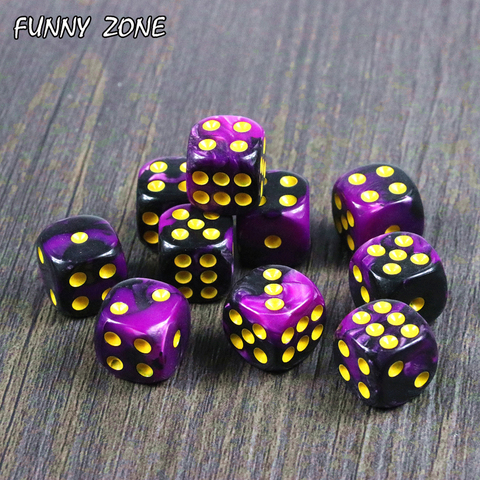 Nueva llegada! 10 unids/set de 12mm D6 dados de juego con el estándar de oro de punto torre como accesorios de juego para el juego Tablelop ► Foto 1/6