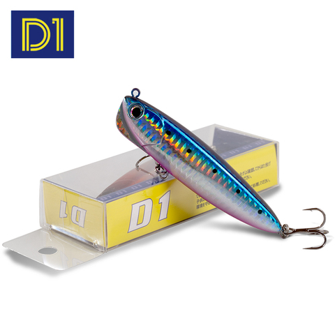 D1 Pencil-señuelo de pesca de hundimiento lento, wobblers para pesca komomo 90mm 18g, Metal Artificial, aparejos de pesca lubina ► Foto 1/6