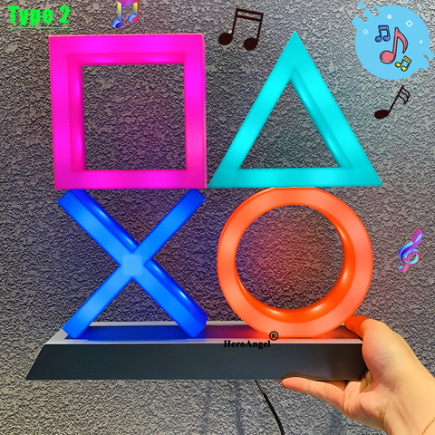 Lámpara decorativa con diseño de voz para PS4/PS5, lámpara de colores para casa, soporte de luz led ► Foto 1/6