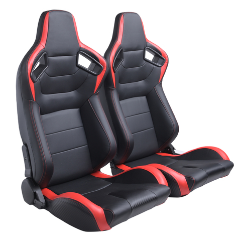 Asiento deportivo de cuero para coche, accesorios de coche de carreras de espuma suave con memoria de diseño chulo, ajustable, 1 unidad, 2022 ► Foto 1/5