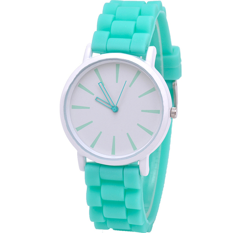 Reloj de silicona informal de cuarzo para mujer, pulsera de moda, reloj masculino ► Foto 1/6