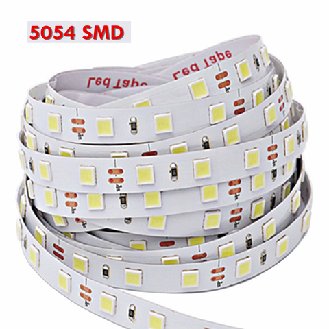Tira de luces Led 5054 SMD, cinta no impermeable, 60Leds/m, CC de 12V, mucho más brillante que el 5050, 3528, Blanco cálido ► Foto 1/6
