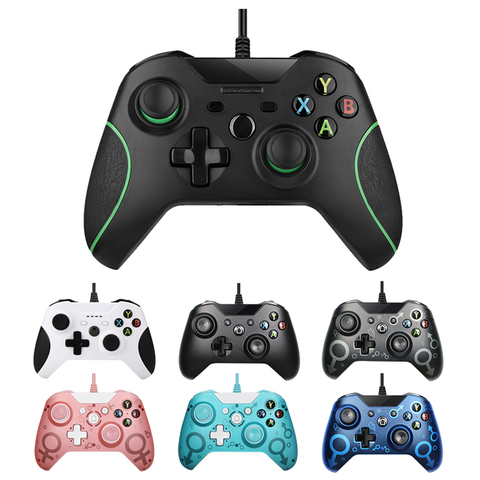 Controlador con cable USB para Xbox One, Mando de videojuego delgado para Microsoft Xbox One S, Mando Joypad para Windows PC ► Foto 1/6