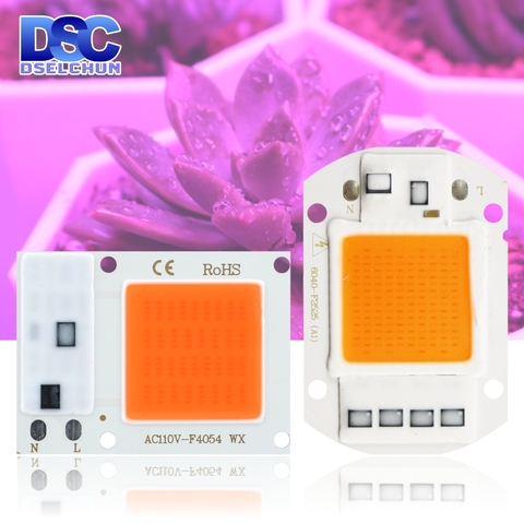 Led Grow Chip 10W 20W 30W 50W espectro completo 110V 220V cob grow chip ligero 380nm-840nm para plantas de interior plántulas y flores ► Foto 1/6