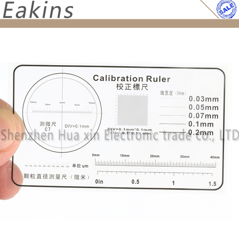 Regla de calibración de Micrómetro de película de alta precisión para medición de ancho de línea de diámetro de longitud ► Foto 1/6