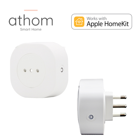 ATHOM-enchufe de Control remoto por voz para automatización del hogar, dispositivo de sincronización de enchufe WiFi, Siri, 16A, Italia, Chile, Homekit ► Foto 1/3