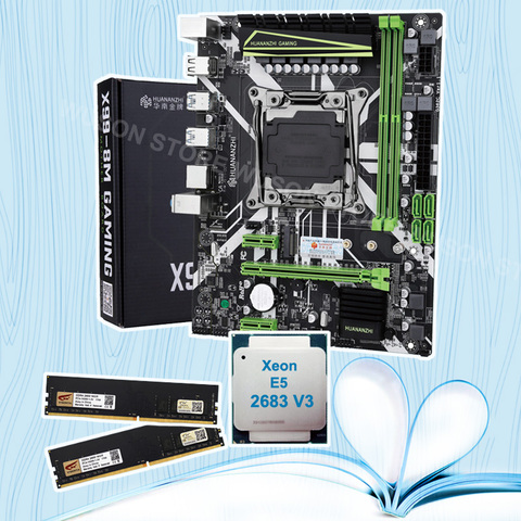 Placa base HUANANZHI X99 LGA2011-3 con ranura M.2 NVMe descuento Paquete de placa base CPU Xeon E5 2683 V3 RAM 32G (2*16G) 2400 DDR4 ► Foto 1/6