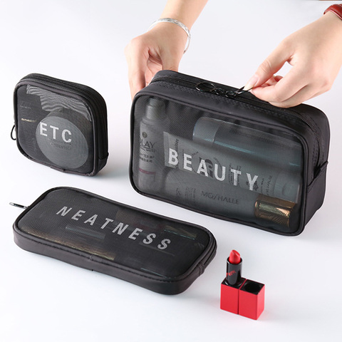 Bolsos de maquillaje para mujeres portátil, para cosméticos, para viajes bolsa organizador de maquillaje limpieza y belleza bolsas hembra impermeable hacer casos ► Foto 1/6