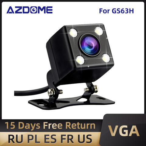 AZDOME Cámara de vista trasera del coche de 2,5mm (4Pin) jack Puerto de vídeo con LED de la visión nocturna para GS63H M06 grabadora de Video DVR impermeable ► Foto 1/6