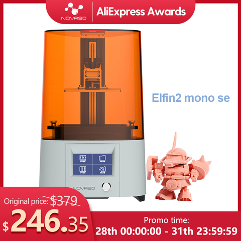 Impresora 3d drucker NOVA3D, actualización Elfin2 Mono SE 6 '2K, monocromo, impresión más rápida, Kit de impresión 3d, LCD, curado UV, 405nm ► Foto 1/6