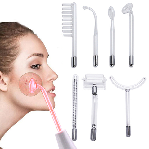 Tubo de vidrio de electroterapia de luz roja de alta frecuencia, eliminador de acné y puntos bactericidas, para vello Facial, corporal, Spa y belleza, repuesto ► Foto 1/4