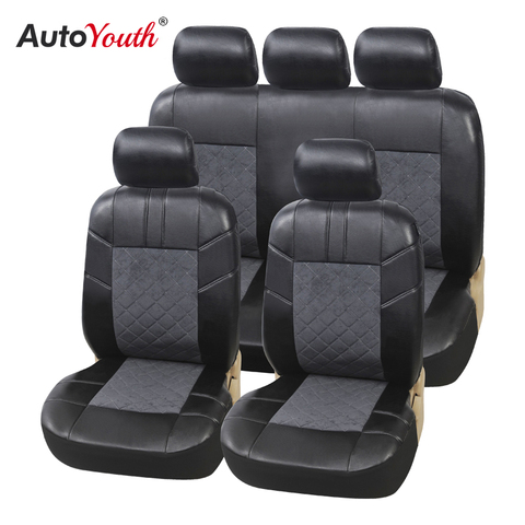 AUTOYOUTH-Fundas protectoras para asientos de coche, fundas de asiento de tela de franela/cuero PU ► Foto 1/5