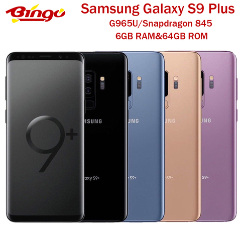 Teléfono móvil Samsung Galaxy S9 Plus G965U, teléfono inteligente libre 4G con Android OS, Octa Core, procesador Snapdragon 845, pantalla de 6,2 pulgadas, cámara Dual de 12.0mp, 6GB RAM, 64GB ROM, soporta NFC ► Foto 1/5