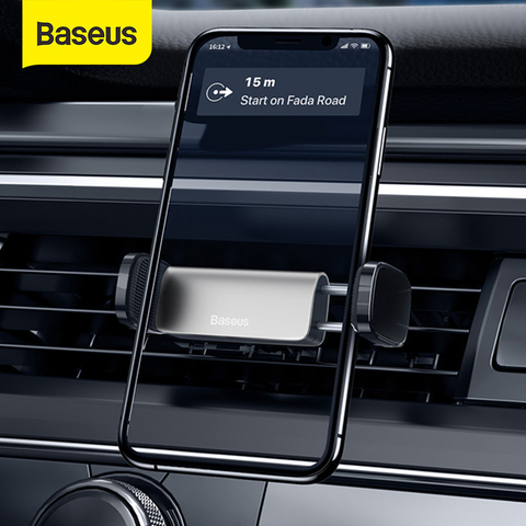 Baseus-Soporte de teléfono para coche, salida de aire, montaje automático, ajustable, para Iphone, Xiaomi, 4,7-6,5 pulgadas ► Foto 1/6