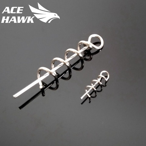 ACE HAWK-conector de cebo de pesca suave, señuelo de gusanos, Pin de bloqueo a pestillo fijo, aguja, Señuelos de Pesca blando, accesorios, 20 unids/lote ► Foto 1/5