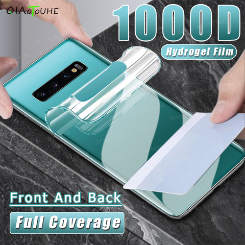 Película de hidrogel de cobertura completa, Protector de pantalla para Samsung Galaxy S10, S8, S9 Plus, S20, FE, Note 8, 9, 10 Plus, 20, Ultra trasera, no cristal ► Foto 1/6