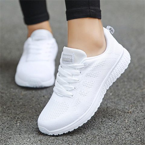 Zapatos Deportivos blancos y ligeros para mujer, zapatillas deportivas de gran tamaño para correr, trotar, Fitness, tenis, GME-0063 ► Foto 1/6