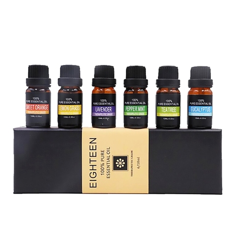 Juego de aceites esenciales para difusores de aromaterapia, humidificador con fragancia, ambientador, naranja, lavanda, árbol de té, Peppa, 10ml, 6 uds. ► Foto 1/6