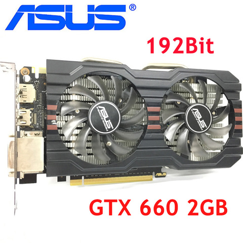 ASUS-Tarjeta de video para ordenador portátil y escritorio, dispositivo electrónico gráfico GTX 660 de 2GB y 192Bit GDDR5 para nVIDIA Geforce GTX660, tarjetas de video VGA más usadas y más fuertes que GTX 750 Ti ► Foto 1/5