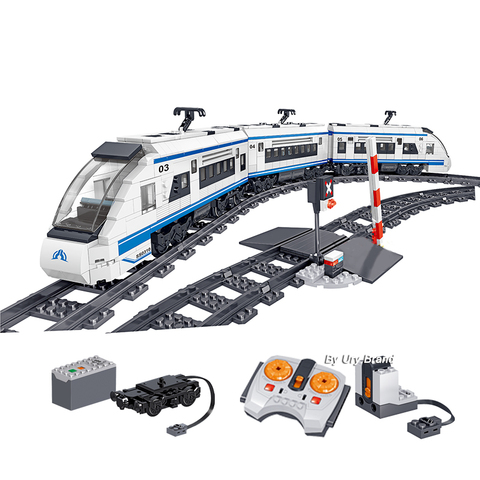 Qunlong 0310 técnica serie tren eléctrico de la batería del Motor de potencia Mini figuras de bloques de construcción educativos juguetes para los niños ► Foto 1/6