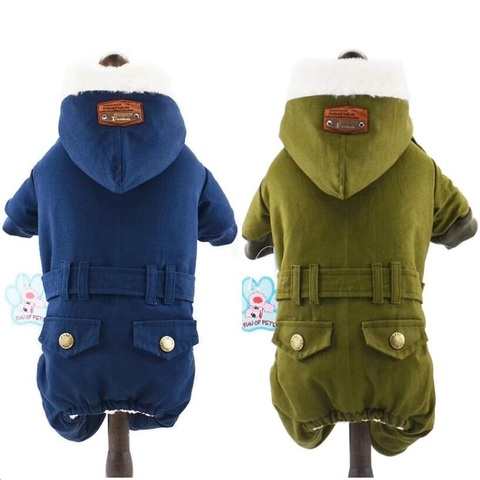 Abrigo de invierno para mascotas, ropa cálida para perros pequeños, mono, 2 colores, XS, S, M, L, XL ► Foto 1/6