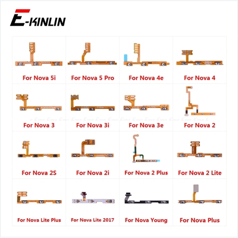 Interruptor de alimentación en botón cinta Flex Cable para Nova 5i 5 Pro 4e 4 3 3i 3e 2 2S 2i Plus Lite 2017 jóvenes mudo silencio de volumen ► Foto 1/6