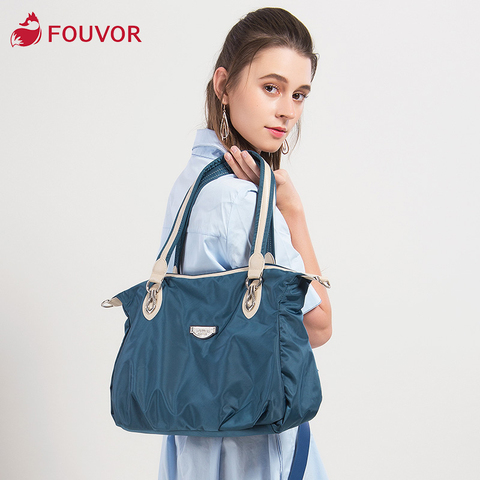 Fouvor-Bolso de gran capacidad estilo OL para mujer, bolsa Oxford impermeable con cremallera, informal, tipo mensajero, 2611-04A ► Foto 1/5