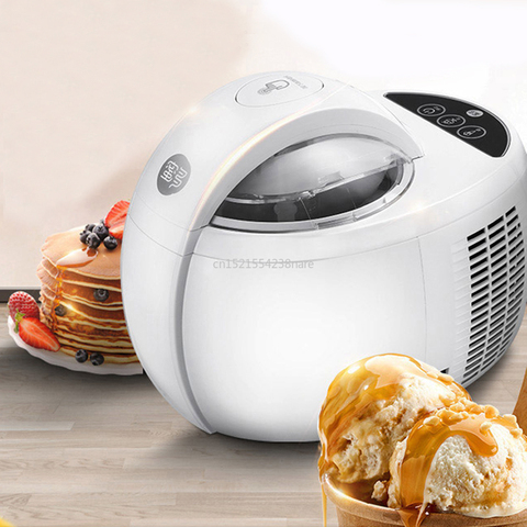 Mini máquina de helado de ICM-1000A automática para el hogar, Máquina Inteligente DIY para hacer helados, 1L, 220V ► Foto 1/5