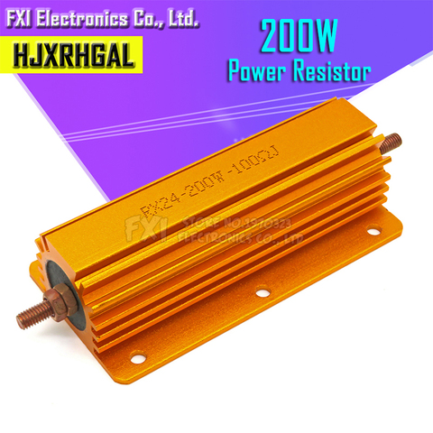 200W de aluminio de carcasa de Metal bobinado resistencia 0,1 ~ 1K 0,15, 0,2, 0,5 1 1,5 2 6 8 10 15 20 100, 150, 200, 300, 400 1K ohm ► Foto 1/3