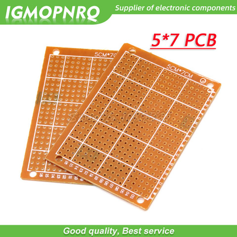 Placa de circuito matricial para experimentos, 2 uds., 5x7cm, 5x7, nuevo prototipo de papel, cobre, PCB, Universal, 5CM x 7CM ► Foto 1/1