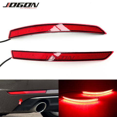 Para AUDI A4 B9 8W 2017, 2022, 2022, 2022 LED rojo lente Reflector de parachoques trasero freno de estacionamiento luces de freno secuencial de la lámpara ► Foto 1/6