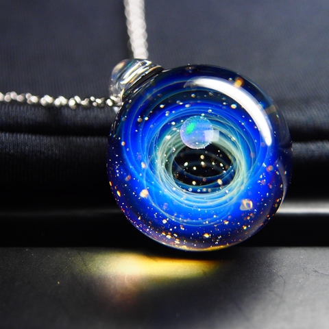 Collar galaxia astronomía colgante sistema Solar de espacio collar con diseño del universo de la Vía Láctea joyería ► Foto 1/5