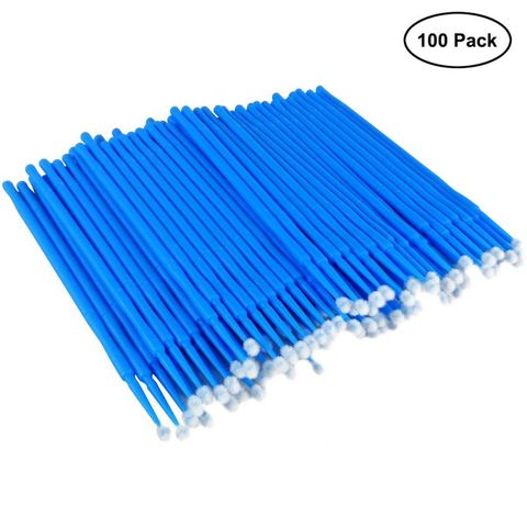 100 Uds 2,5mm desechable Micro aplicador para pintura automotriz Reparación de chips coche brecha de limpieza azul ► Foto 1/6