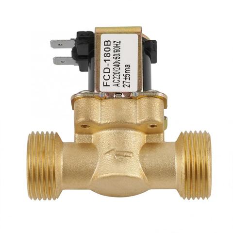 Válvula G3/4 2 vías de entrada de agua N/C válvula de solenoide eléctrica Normal AC 220/240V FCD-180B válvula de solenoide ► Foto 1/6