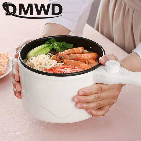 DMWD-olla eléctrica multifuncional, Mini olla antiadherente para cocinar fideos, freír huevos, sopa, calentador, sartén, EU ► Foto 1/5