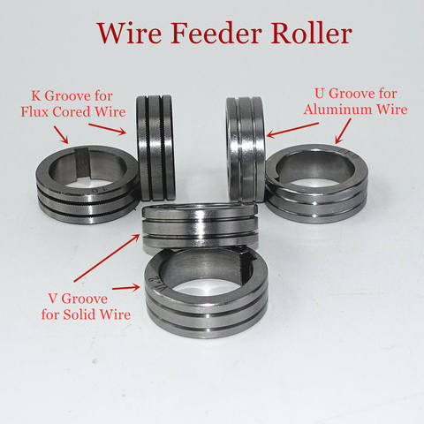 MIG-rodillo alimentador de máquina de soldadura, 0,8, 1,0, 1,2mm, cable de flujo de aluminio de acero, rollo de alimentación de alambre de soldadura ► Foto 1/6