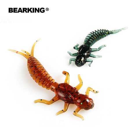 BEARKING 5cm 6cm nueva Larva suaves Señuelos de Pesca Artificial señuelos de silicona bajo Pike Minnow Swimbait Jigging de cebos gusano ► Foto 1/5