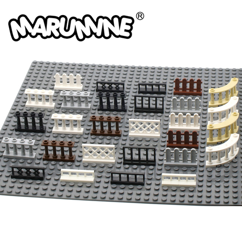 Marumine-Accesorios de ciudad MOC, 30 Uds., barandilla de valla, escaleras, casa, jardín, juguete, piezas de bloques de construcción ► Foto 1/6