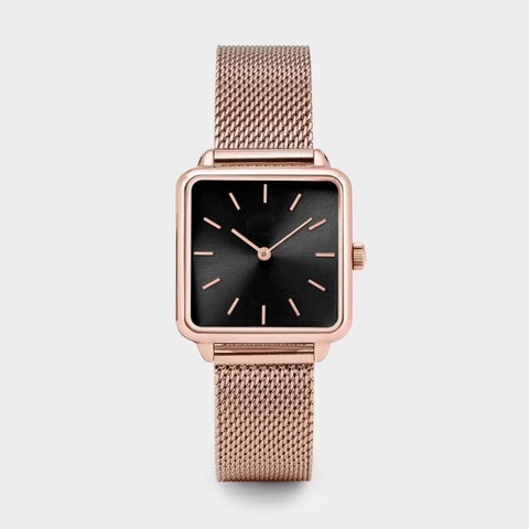 Reloj de pulsera cuadrado para mujer, relojes de pulsera de lujo dorados para mujer y niña, reloj de cuarzo de moda para mujer, reloj de cuarzo para mujer ► Foto 1/6