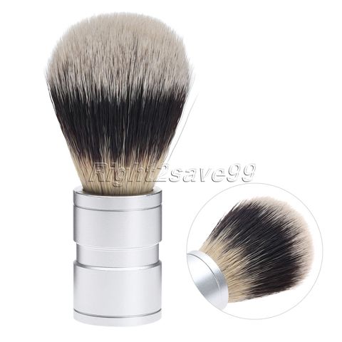 Silvertip-brocha de afeitar para pelo de tejón con mango de Metal inoxidable, herramienta de afeitar para cabeza de barbero, regalo para hombre, recorte de barba ► Foto 1/1