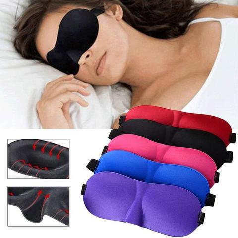 Uds 3D mascarilla para dormir suave comodidad Natural dormir máscara visera cubierta venda escudo parche de viaje portátil parche ► Foto 1/6