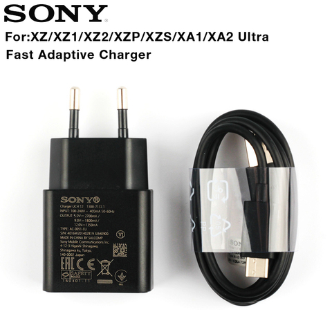 Adaptador de cargador rápido Original para Sony Xperia XZ2 XZ Premium XZP XZs G8232 X Compact F5321 XA2 Ultra tipo-c ► Foto 1/6