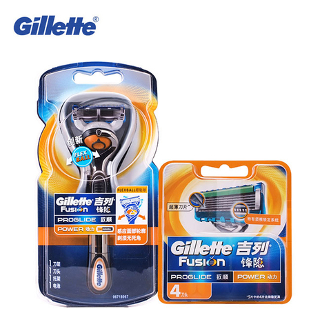 Gillette-cuchilla de fusión genuina para hombre, soporte de afeitado seguro, además de cuchillas de afeitar de repuesto, casetes para afeitar la maquinilla de afeitar Manual ► Foto 1/6